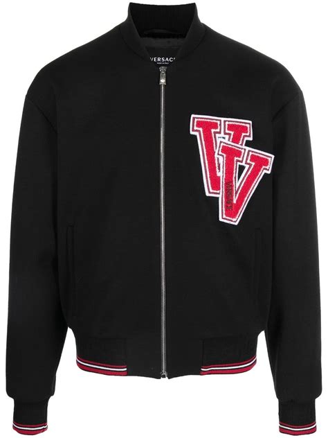 versace jeans bomber jacket womens|versace varsity bomber jacket.